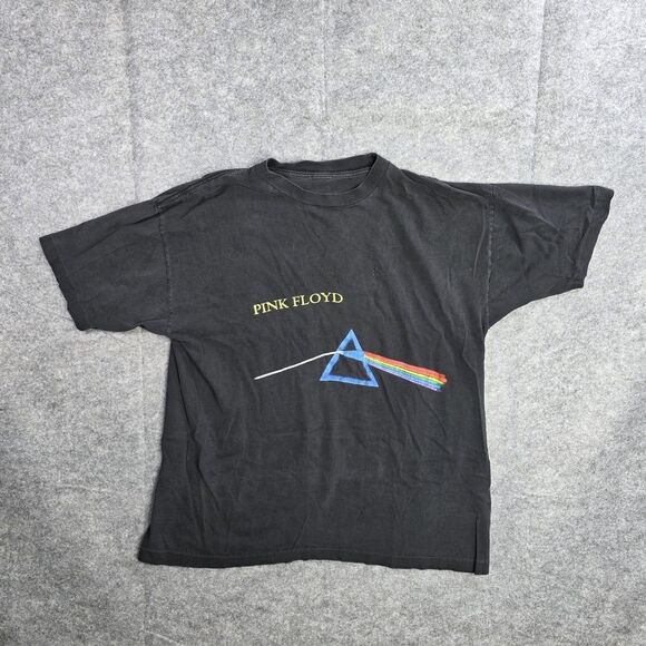 Vintage Pink Floyd Shirt Mens Large Dark Side Of‎ The Moon Band Tee 90s Rock